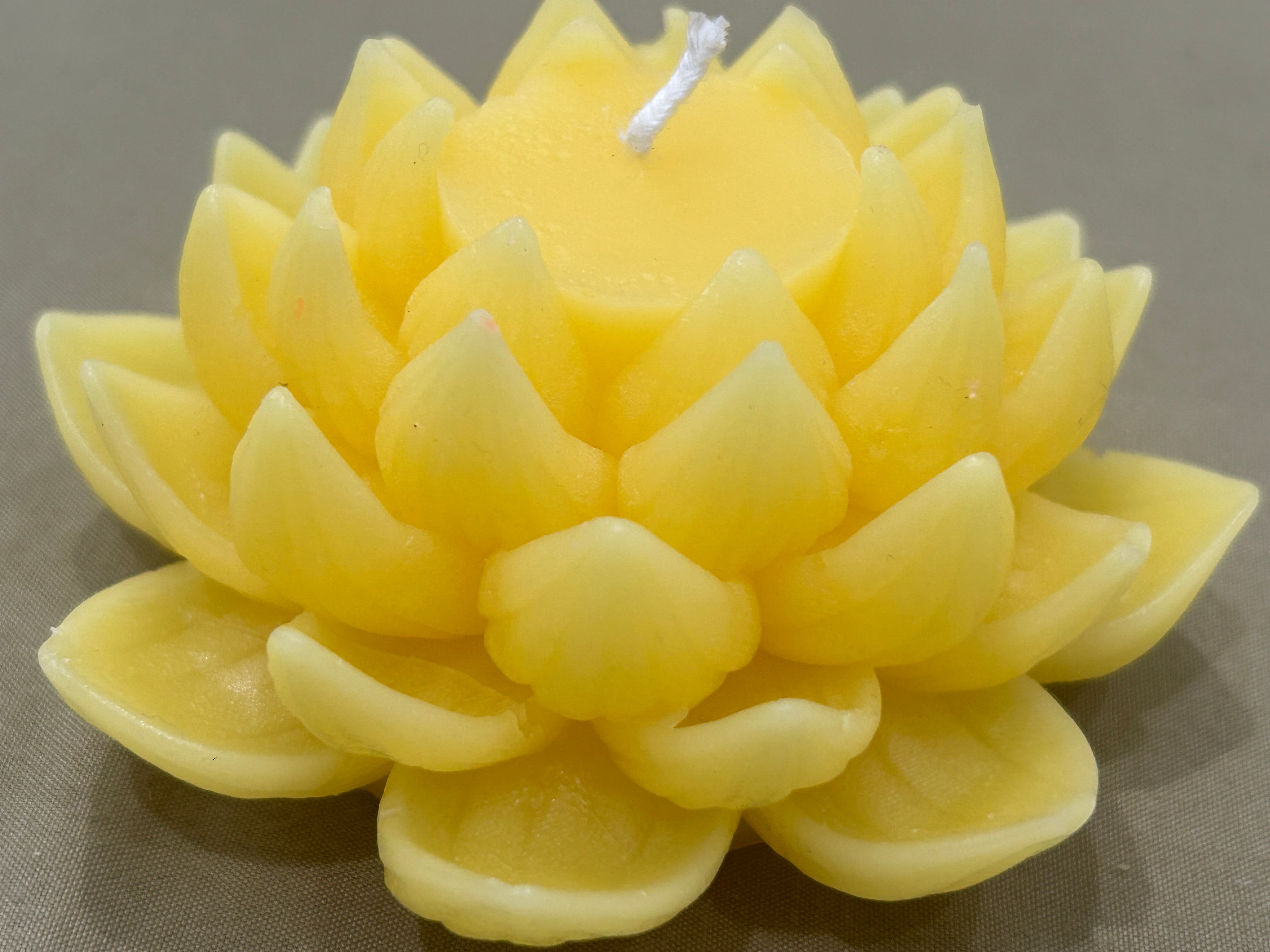 Lotus Flower Beeswax Candle | Hand-Poured Floral Candle