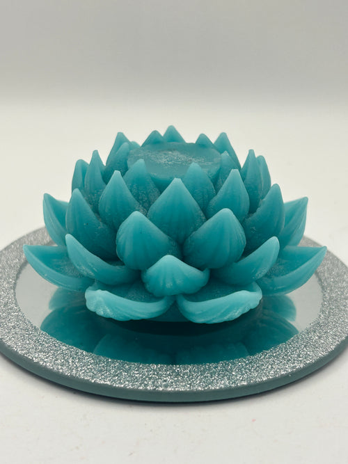 Lotus Flower Beeswax Candle | Hand-Poured Floral Candle