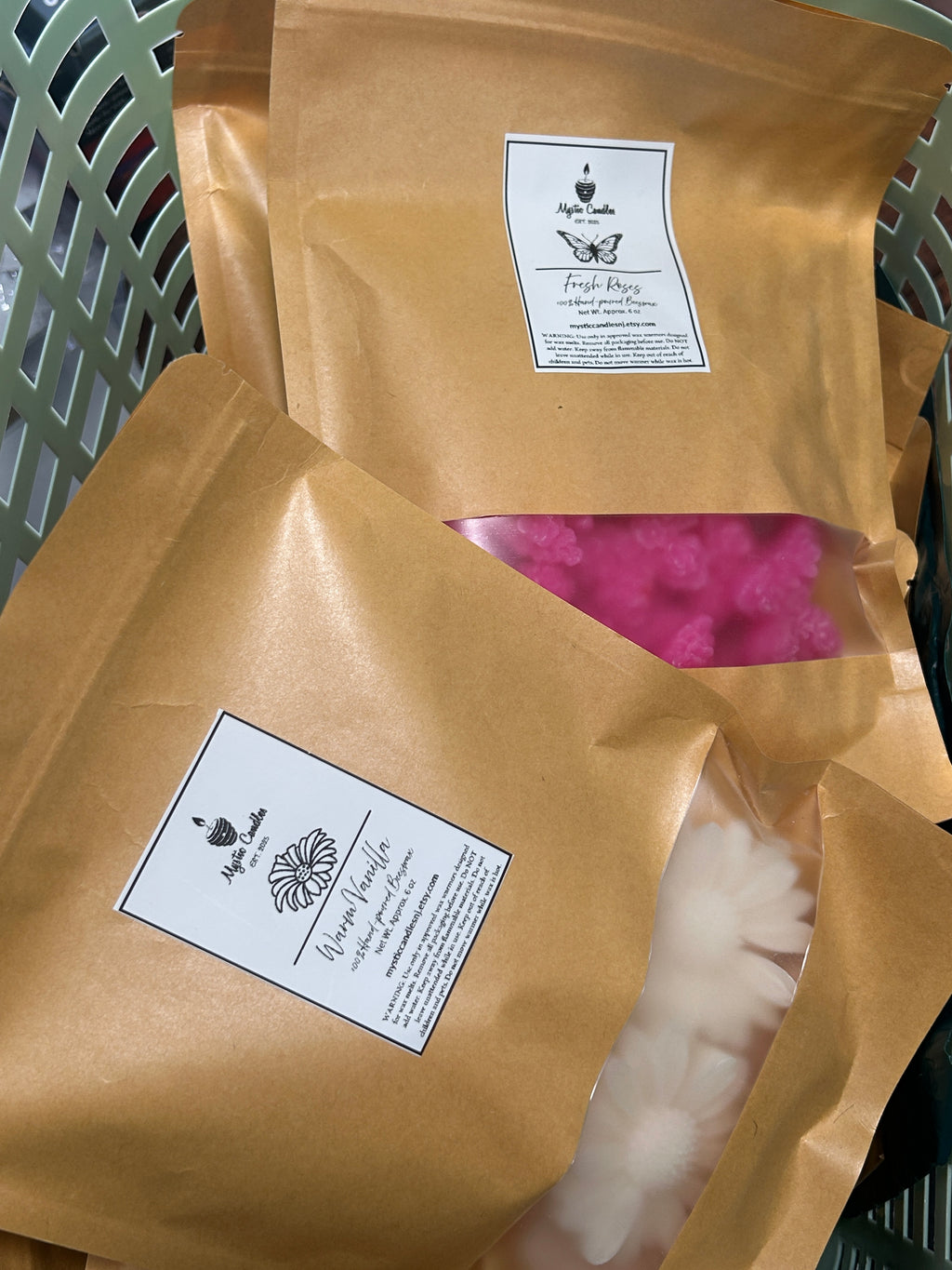 Flower Beeswax Wax Melts, 6 oz Bags