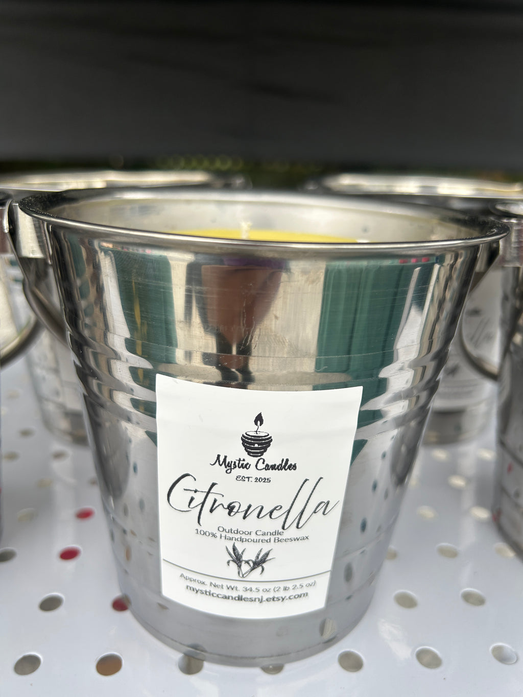 Outdoor Citronella Beeswax Candle Bucket | Patio Candle